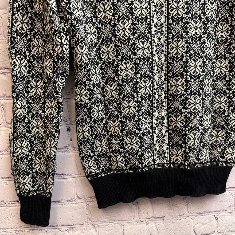 Dale of Norway Women's Frida Jacket Sweater Full Zip Black & White Small FLAWED - Picture 12 of 16